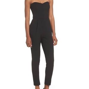 Black Adelyn Rae Strapless Jumpsuit - Size Small
